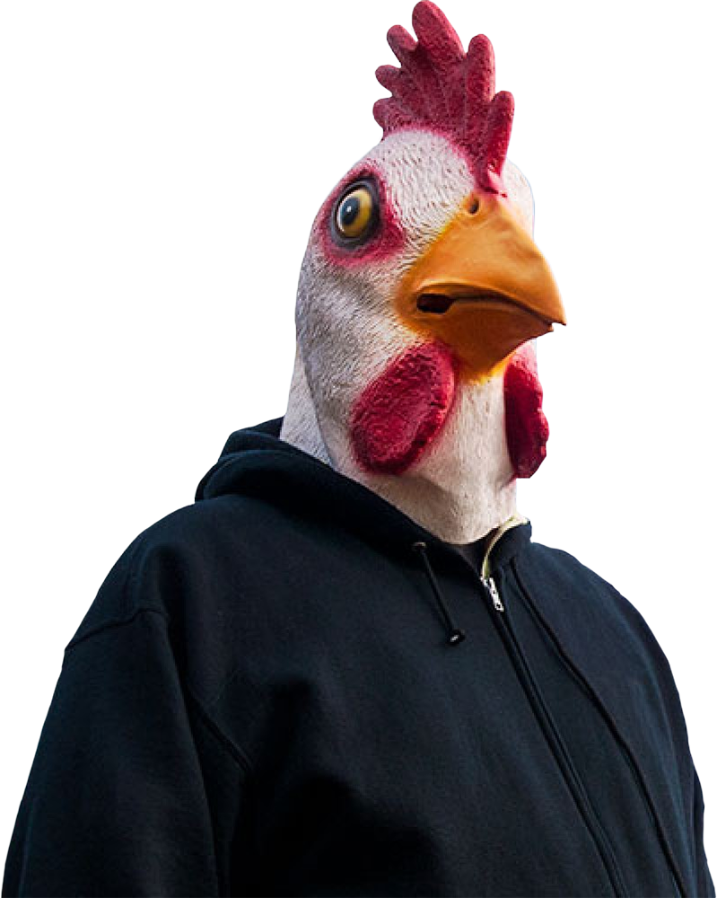 Latex Full Head Mask When A Chicken Mask Isn't Enough - Chicken Head Mask (799x1000), Png Download