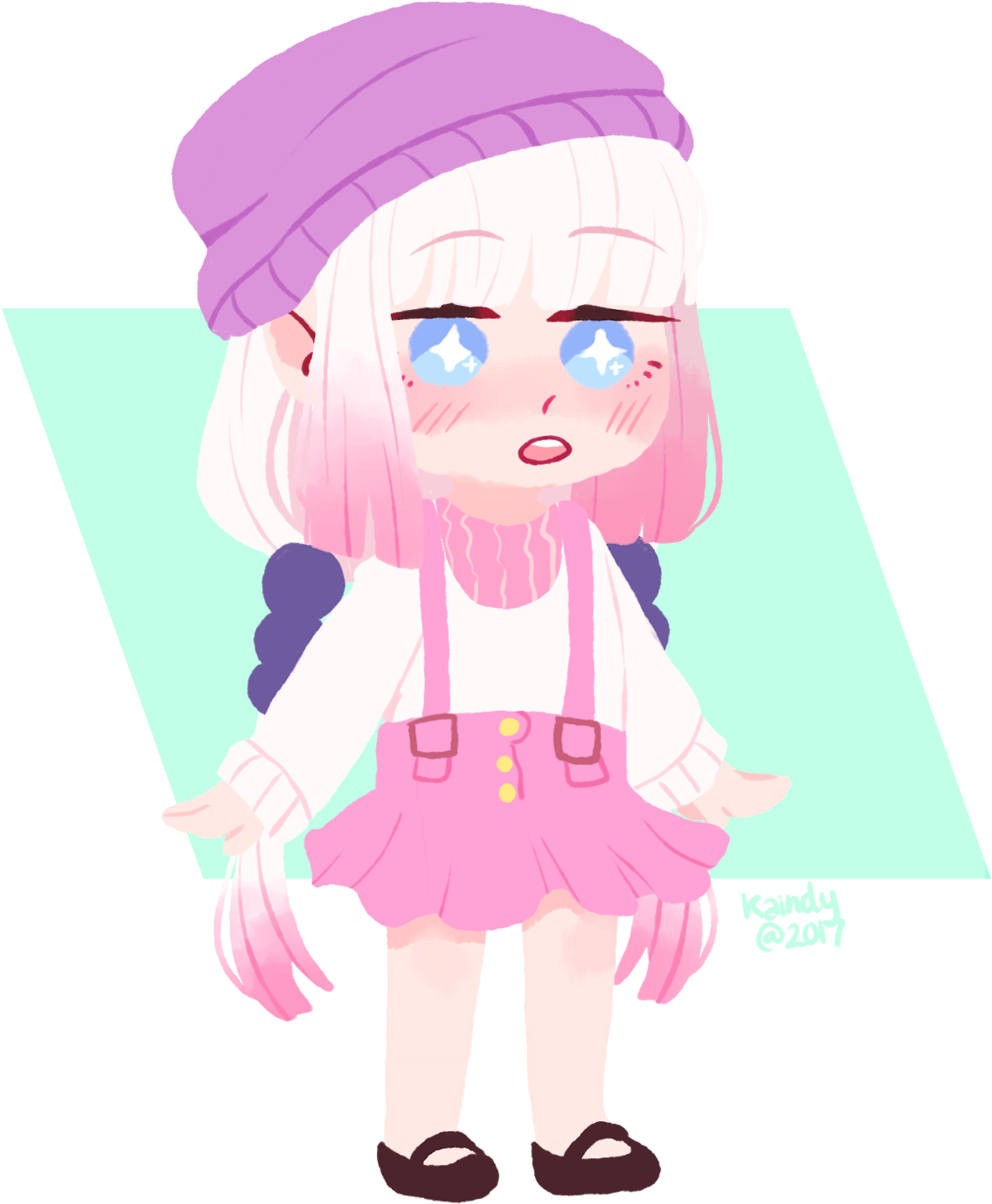 Miss Kobayashis Dragon Maid Kanna Kamui Bluestockiings - Illustration (1280x1674), Png Download