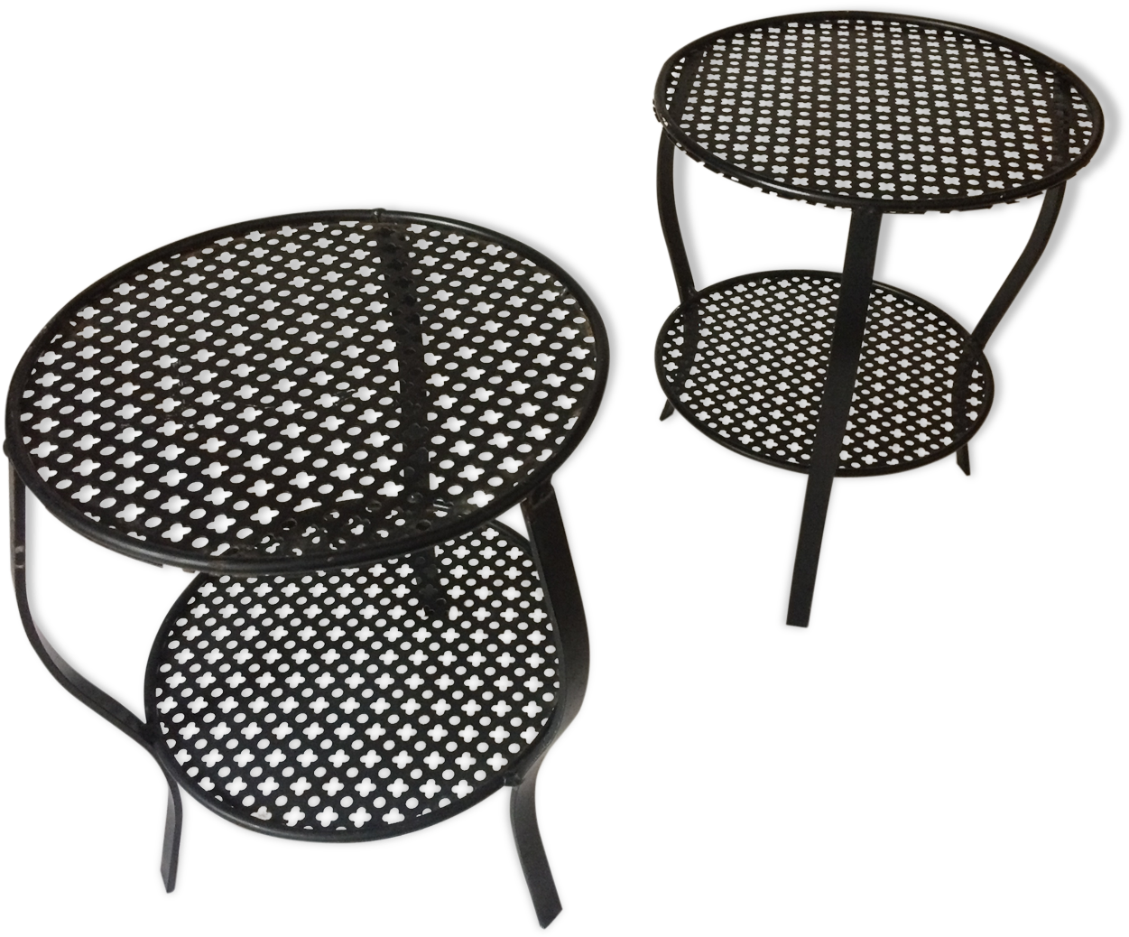 Pair Of Perforated Metal Plant Holders - Chair (1457x1457), Png Download