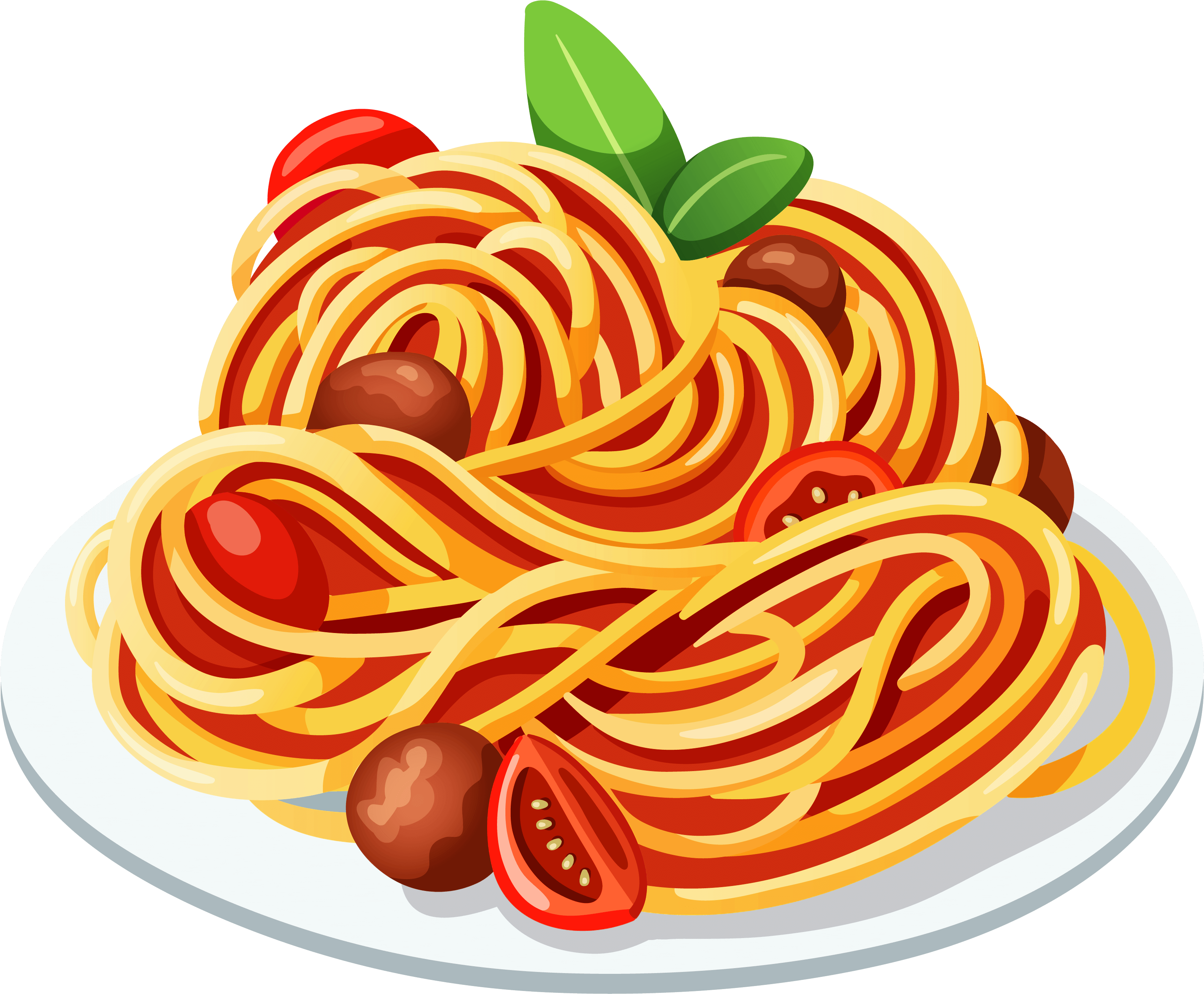 Noodles Clipart - Clip Art Italian Food (3299x2718), Png Download