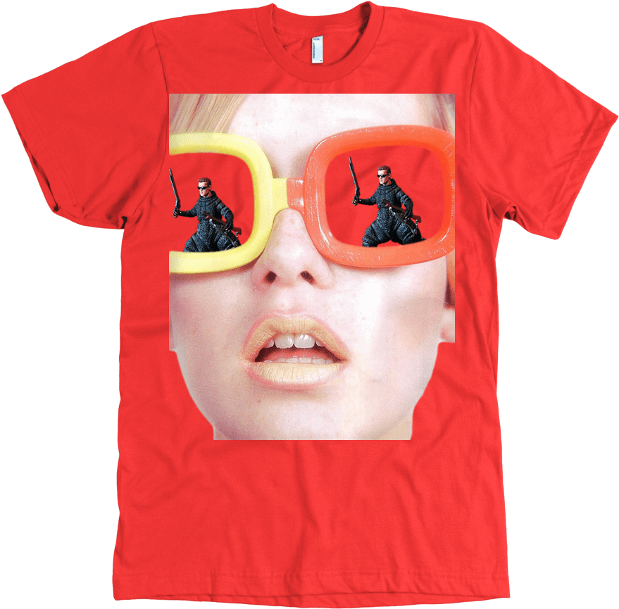 Shopping Dino Tee American Apparel Mens / Red / 3xl - T-shirt (1000x1000), Png Download