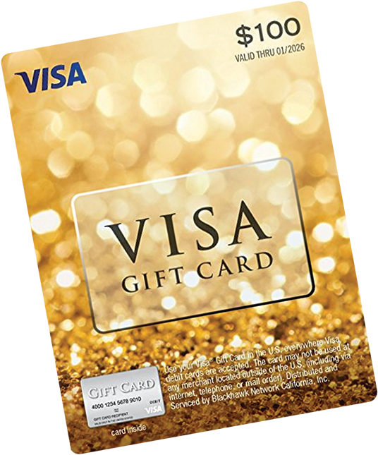 Enter To Win A Visa Gift Card - Visa Giftcard (536x645), Png Download