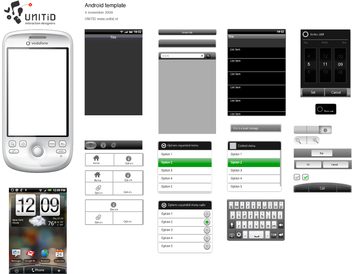 Android Mockup Template - Android Templates Ui Designs (800x582), Png Download