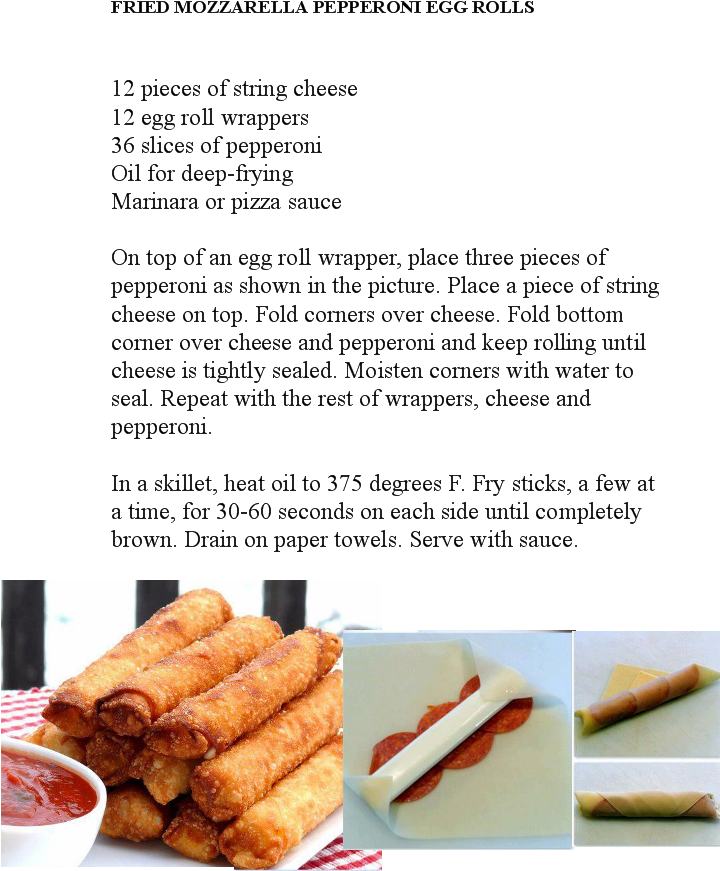 Fried Mozzarella Pepperoni Egg Rolls - Mozzarella (768x960), Png Download