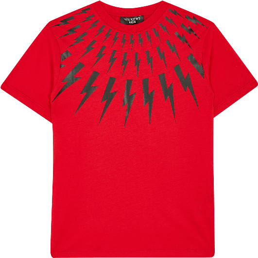 Red Lightning T-shirt - Active Shirt (600x800), Png Download