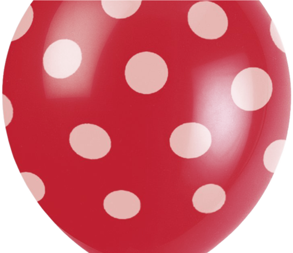 Polka Dot Balloons Party Time - Balloon (1368x855), Png Download