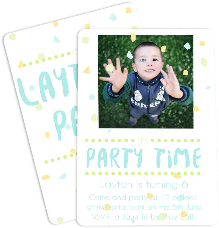 Picture Of It's Party Time Invitation - Graphic Design (1140x1140), Png Download