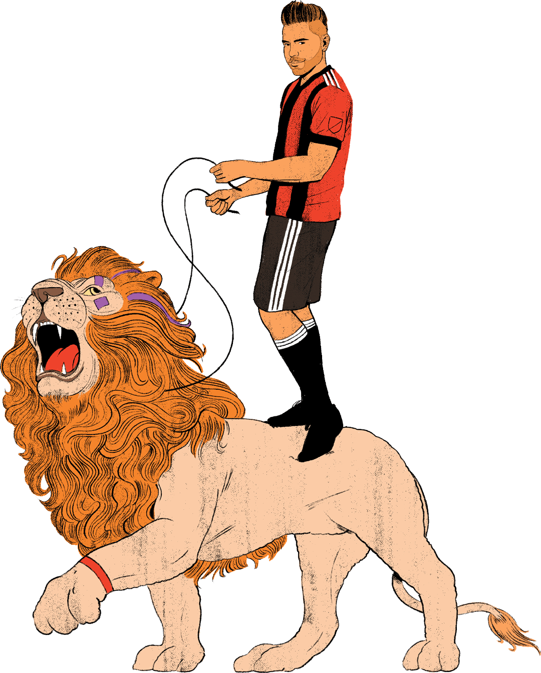 Tito Villalba - Masai Lion (1080x1343), Png Download