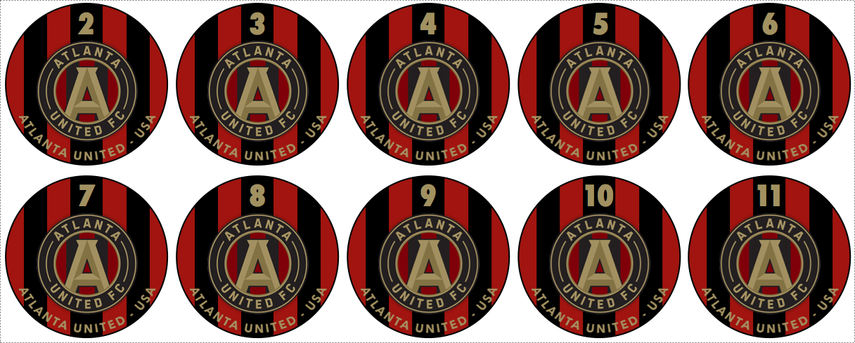 Atlanta United - Emblem (1216x489), Png Download