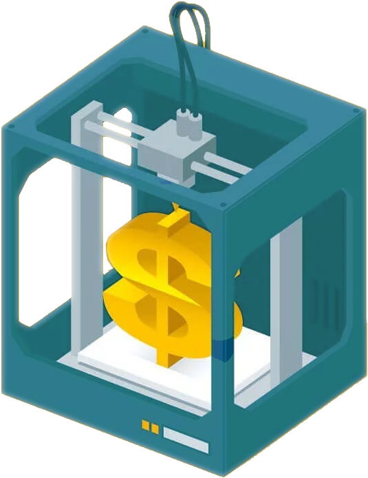 Money 3d Printer (694x694), Png Download