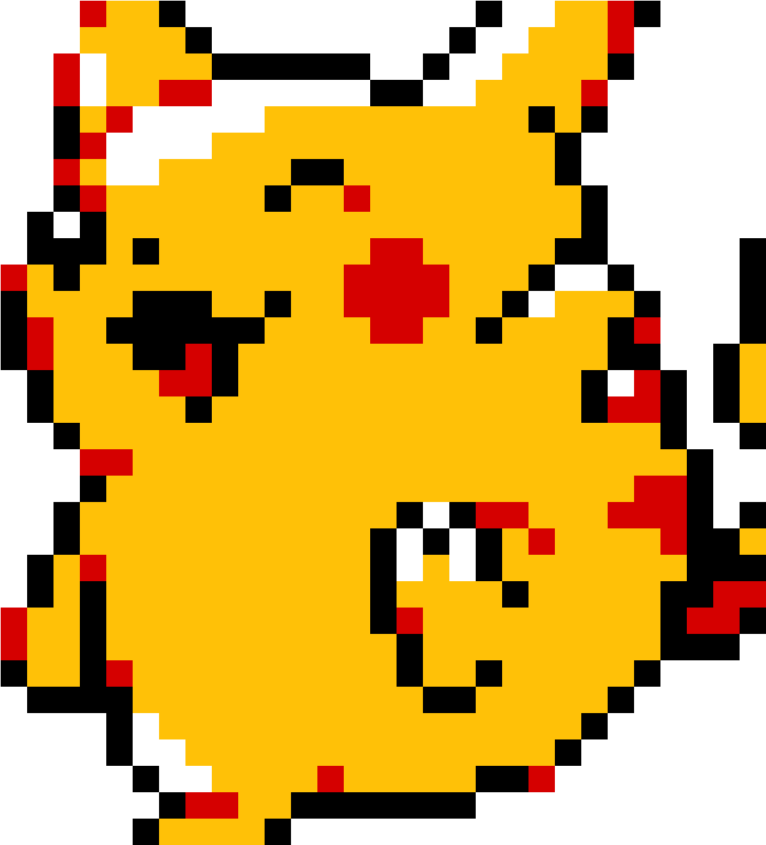 80s Pikachu - Acrylic Pixel Art Painting (1184x1184), Png Download