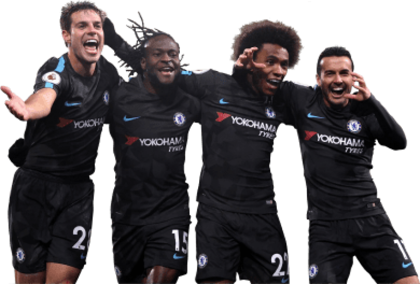 Download César Azpilicueta, Victor Moses, Willian & - Chelsea Team Png (850x576), Png Download