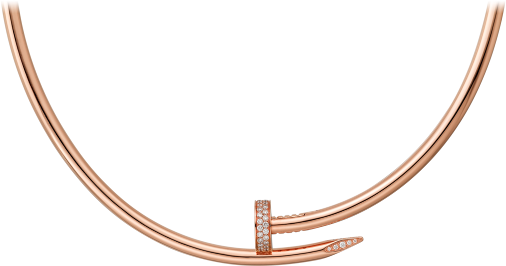 Juste Un Clou Necklacepink Gold, Diamonds - Juste Un Clou Choker Necklace (1024x532), Png Download