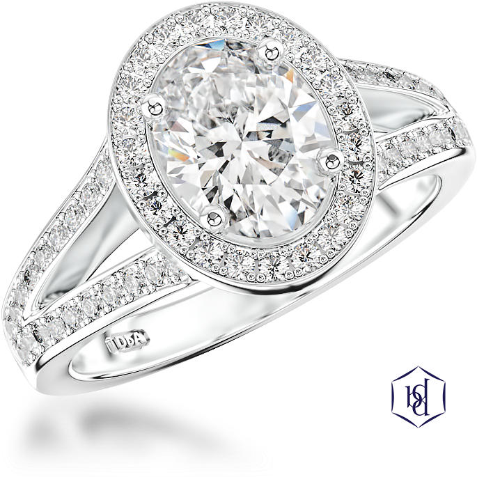 Saturn Oval Engagement Ring, - Pre-engagement Ring (800x800), Png Download