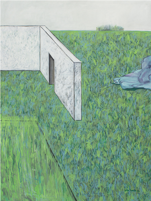 Landscape With Nobody With A Fragment Of A White House - Grass (700x700), Png Download