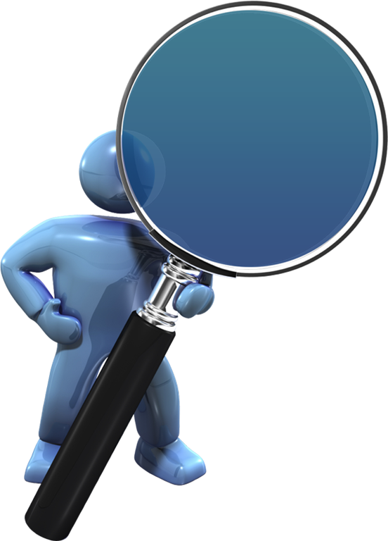 3d Character Holding Magnifying Glass Search - Transparency International (552x768), Png Download