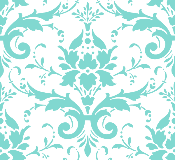 Aqua Tiffany Blue Damask Pattern 81d8d0 Svg Clip Arts (600x549), Png Download