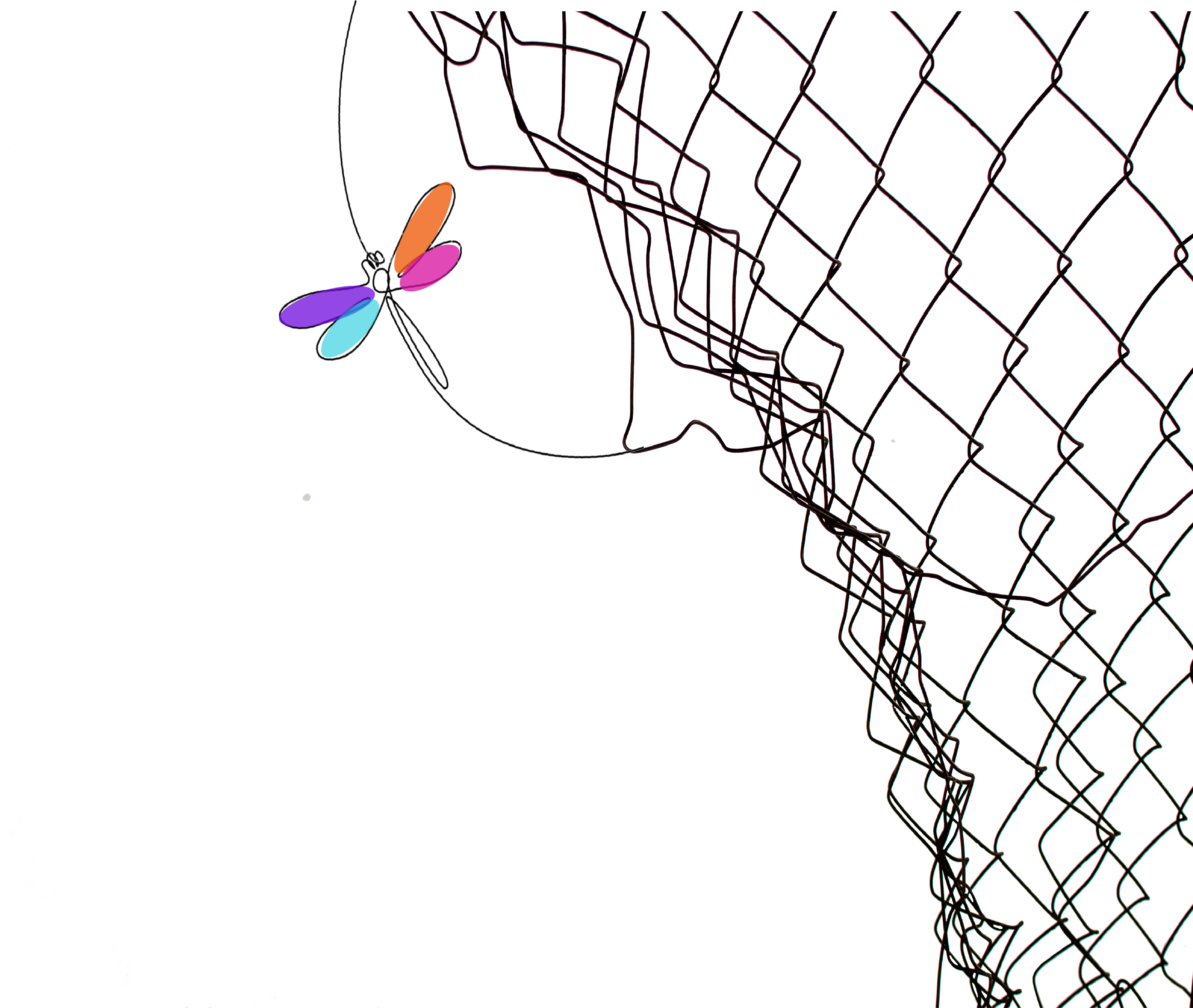 The Dragonfly Represents This Journey I Have Been On - Fence (3822x3242), Png Download