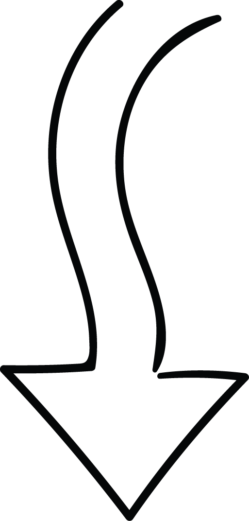 Down Arrow Doodle Line (513x1072), Png Download