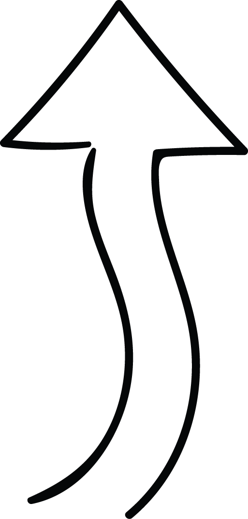 Up Arrow Doodle Line (513x1072), Png Download