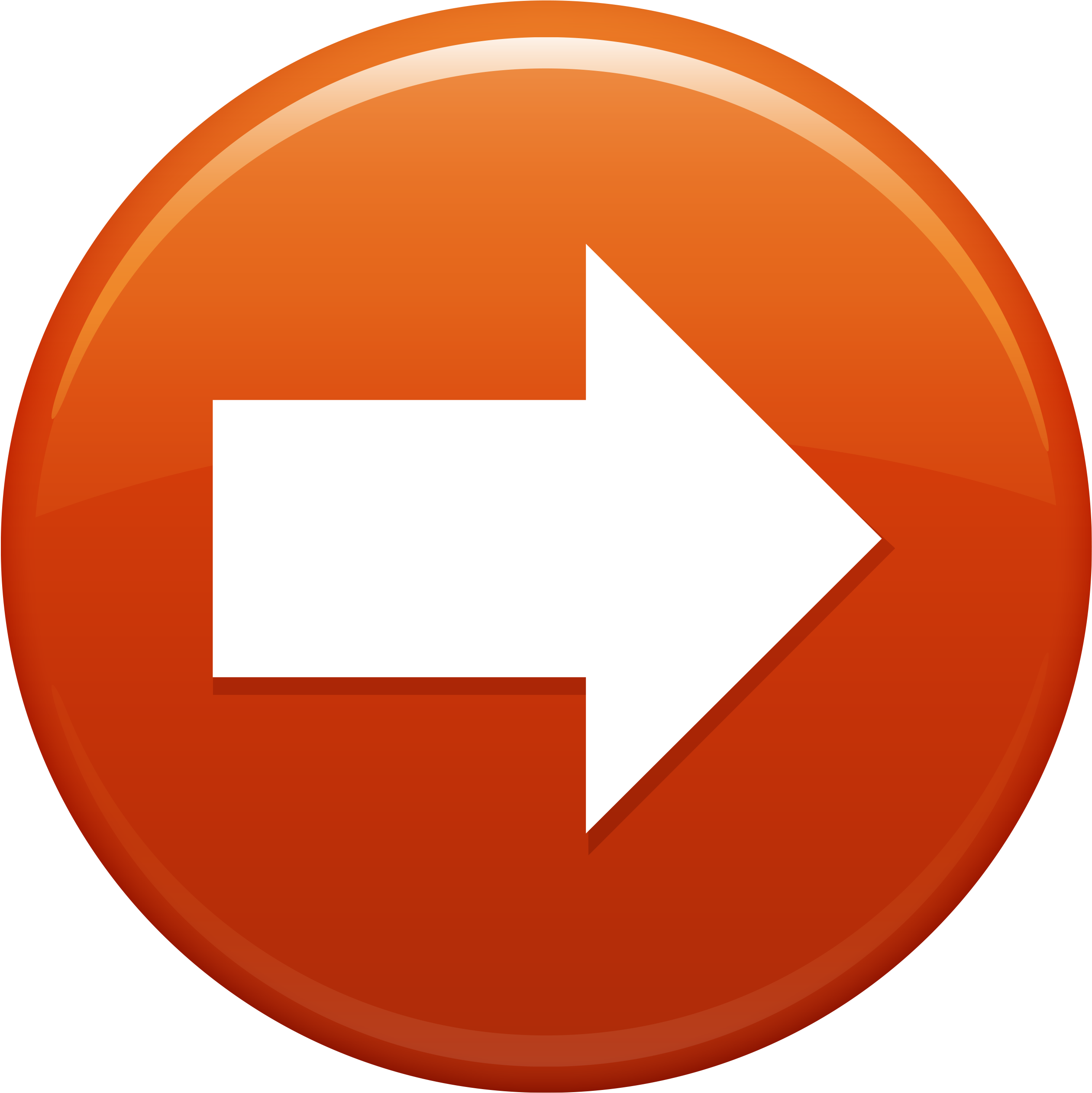 Next Arrow Orange Circle Gybs8ul L - Circle (3000x2618), Png Download