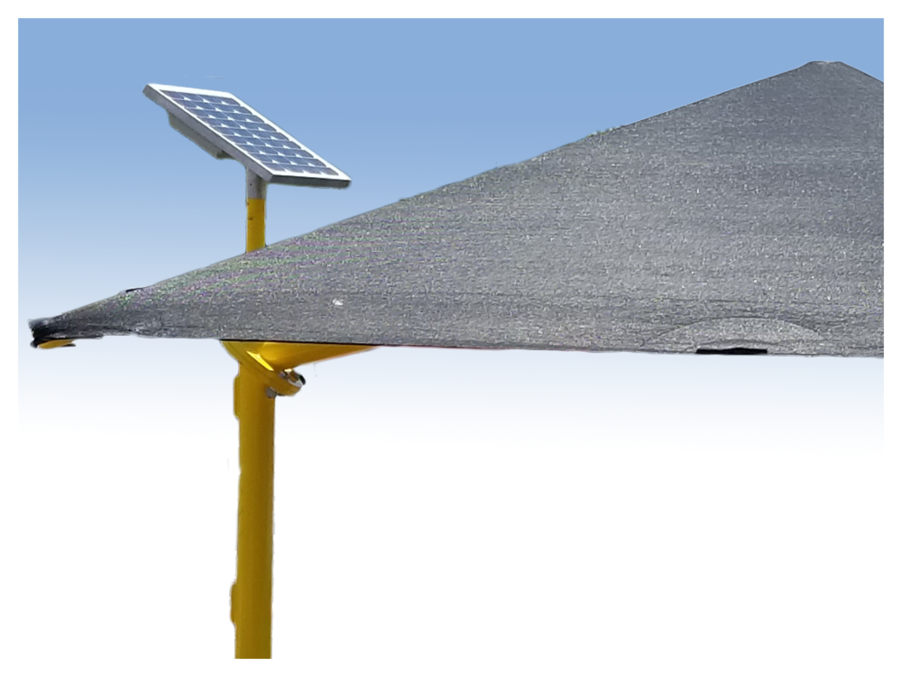 Canopy With Solar Panel Front Close - Roof (1000x750), Png Download