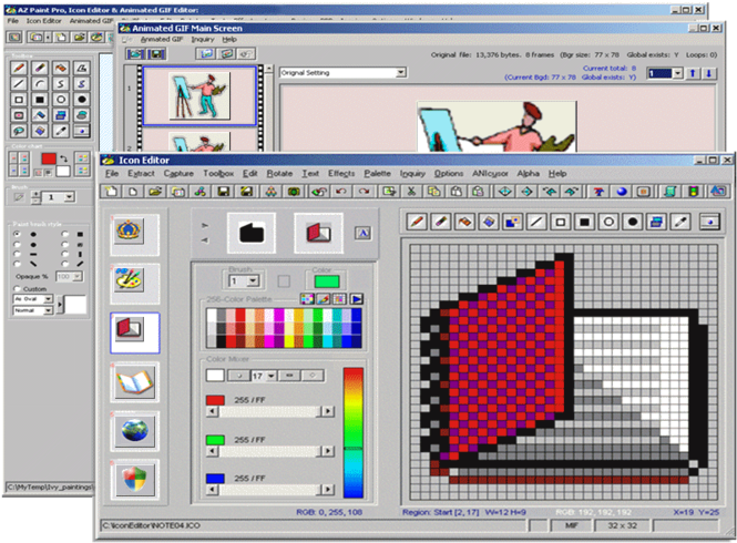 Az Paint Pro, Icon Editor & Animated Gif Editor - Az Icon Editor (665x498), Png Download