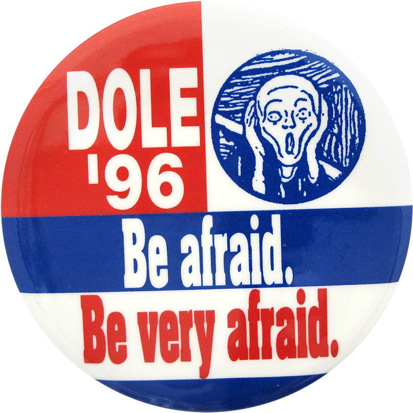 Dole '96 Be Afraid - Scream (1000x1002), Png Download