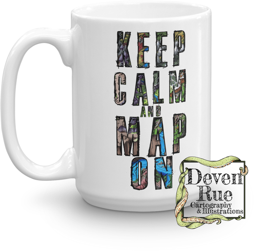 Keep Calm And Map On Colored Map Mug - Coffee Cup (1000x1000), Png Download