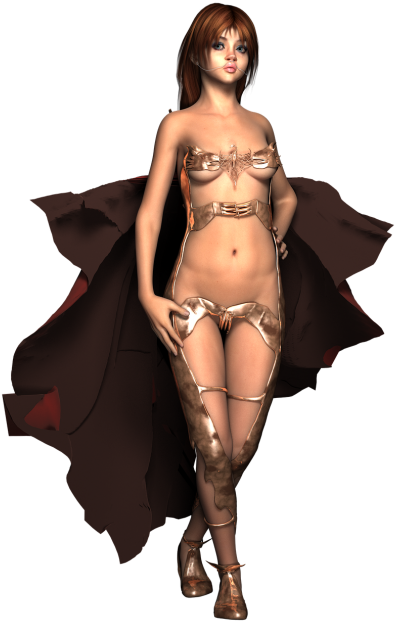 Fantasy Girl Brown Skin (500x647), Png Download