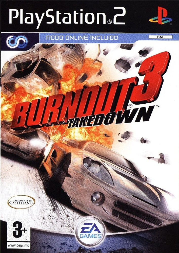 Burnout 3 Takedown - Burnout 3 Ps2 (1000x1000), Png Download