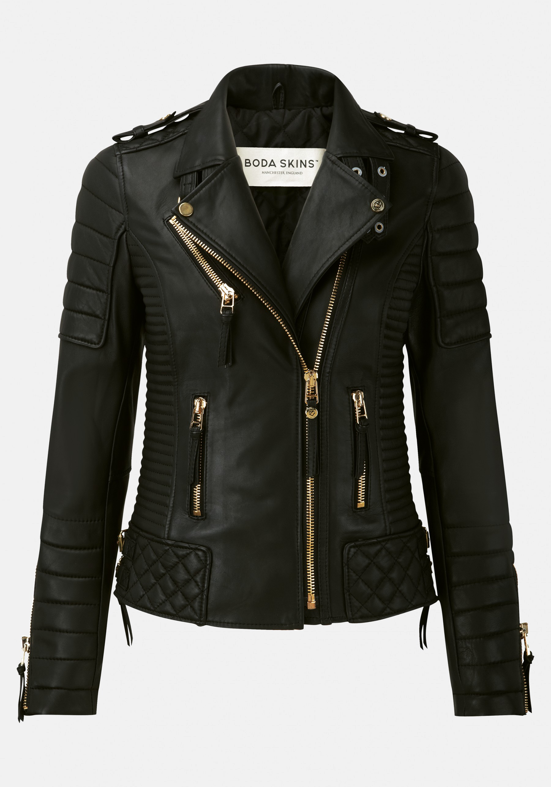 Women Jacket Png Free Download - Boda Skins Women Gold Black (1800x2571), Png Download