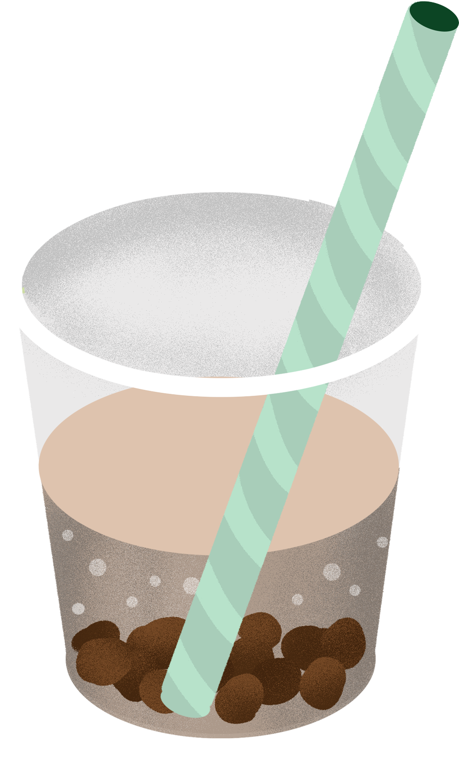 Hand Painted Cartoon Plain Milk Tea Pearl Png And Psd - Ice Pop (2000x2000), Png Download