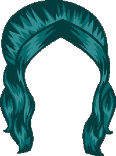 Free Png Rainforest Chunk Hairstyle Blue Png - Lace Wig (480x646), Png Download