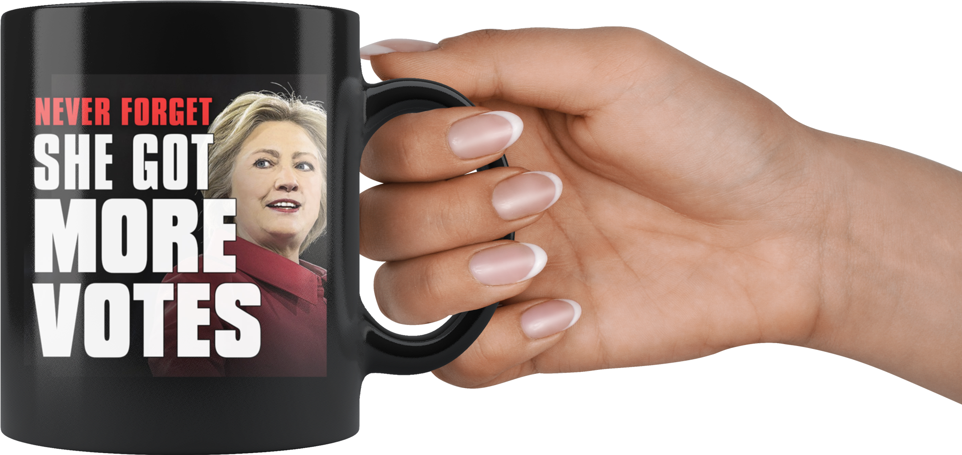 She Got More Votes Black Coffee Mug - Happy New Year Llama (2000x2000), Png Download