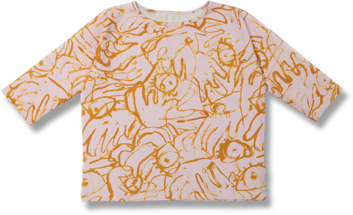 Vimma Long Sleeved Lana Eyes At Hands Rosa Gold S L - Active Shirt (800x800), Png Download