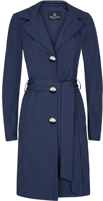 Pansy Crinkled Trench Coat Hover - Overcoat (584x764), Png Download