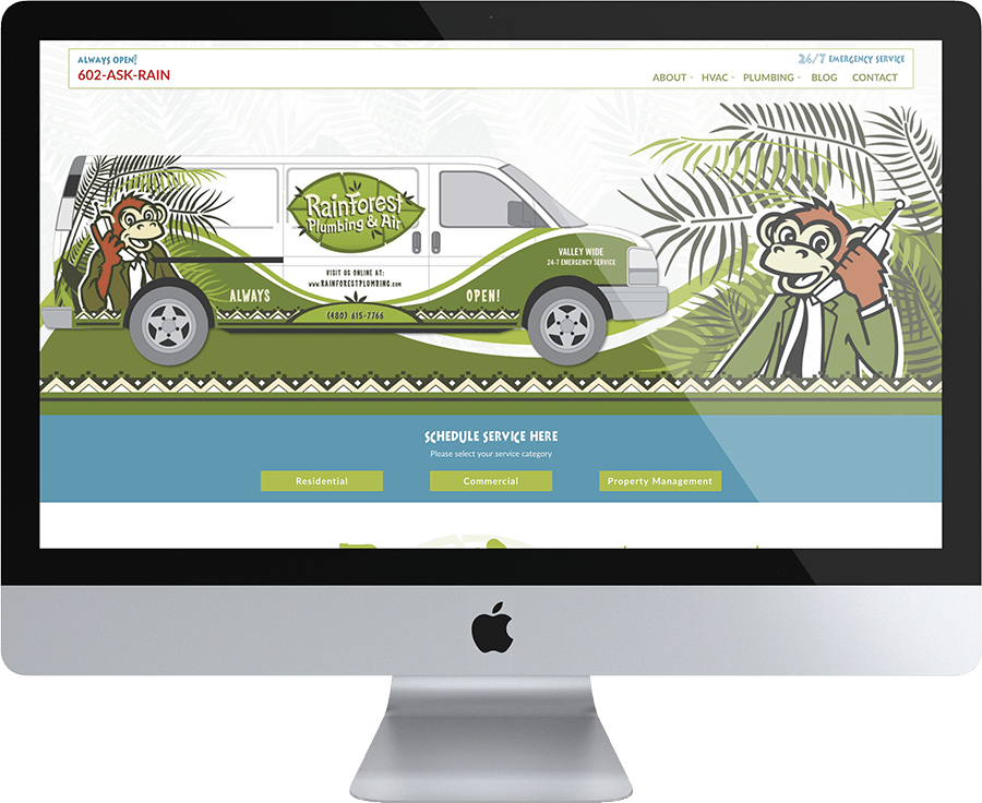 Rainforest Plumbing And Air - Computer Monitor (900x736), Png Download