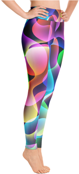 Lava Lamp Yoga Leggings - Leggings (600x600), Png Download