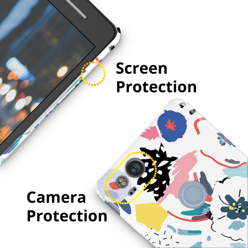 Abstract Floral Graphic Cover Case For Google Pixel - Xiaomi Redmi Note 6 Pro (1024x1024), Png Download
