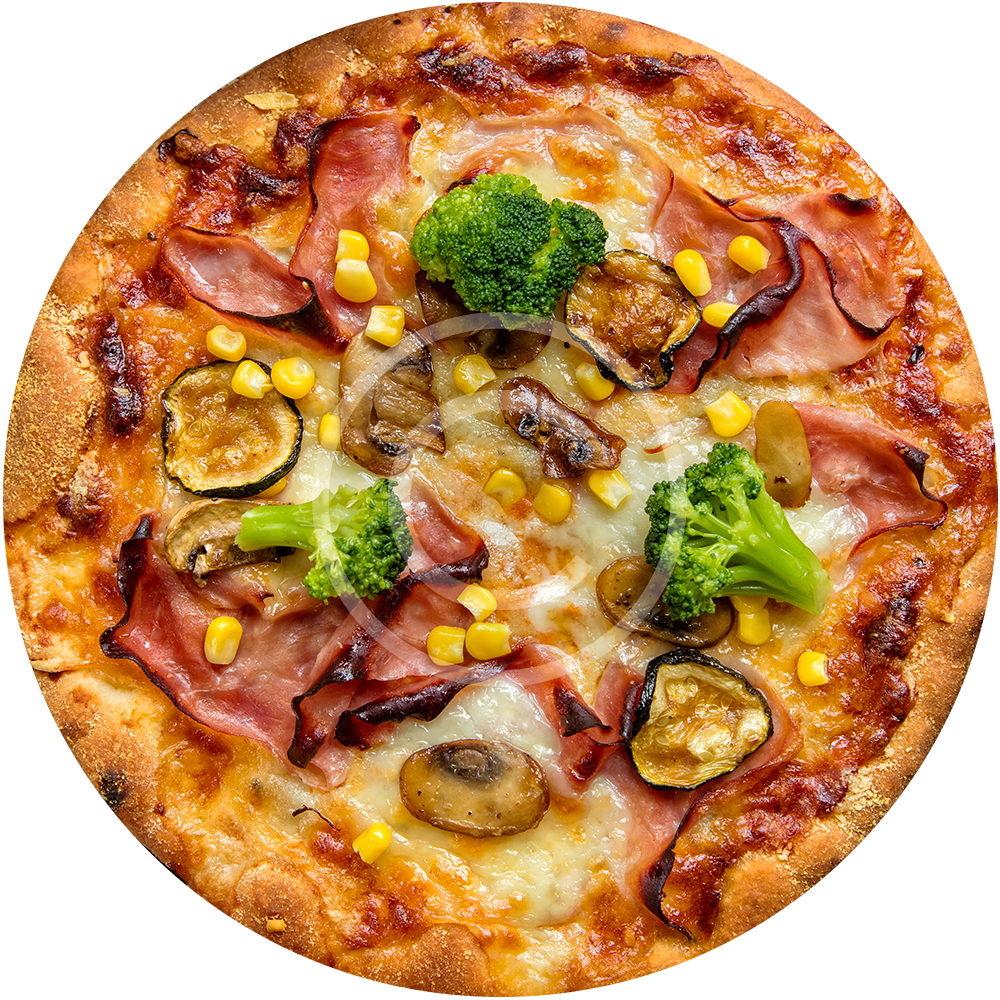 Glute-free Pizza - Pizza Top View Png (1000x1000), Png Download