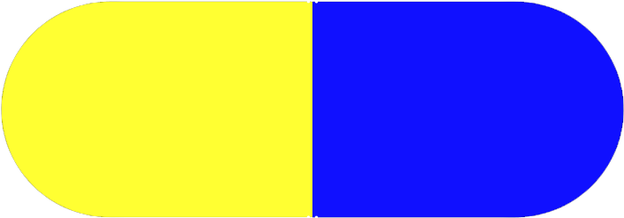 Tetracycline Hydrochloride 500mg - Blue And Yellow Pill (720x720), Png Download