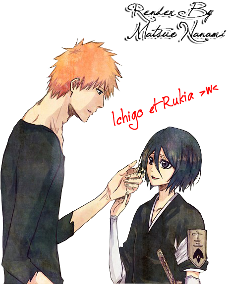 Render Ichiruki - Bleach Ichigo Saves Rukia Fanart (534x600), Png Download