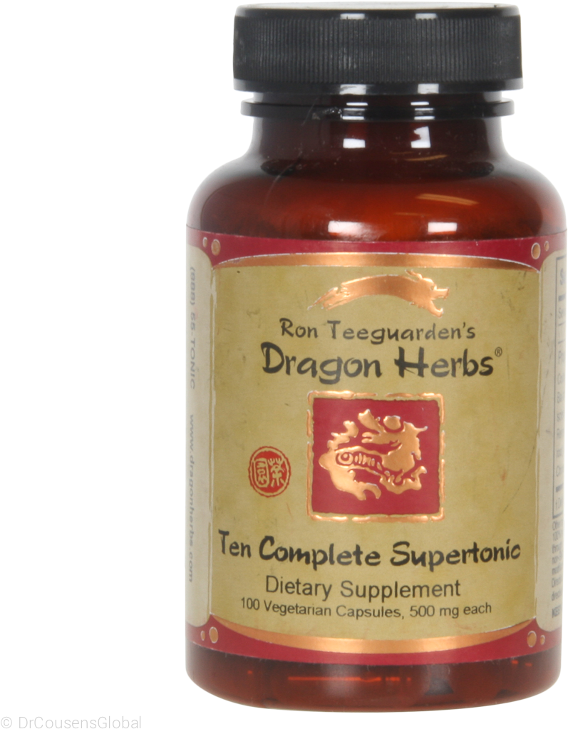 Ten Complete Supertonic, 100 Capsules - Glass Bottle (1100x1100), Png Download