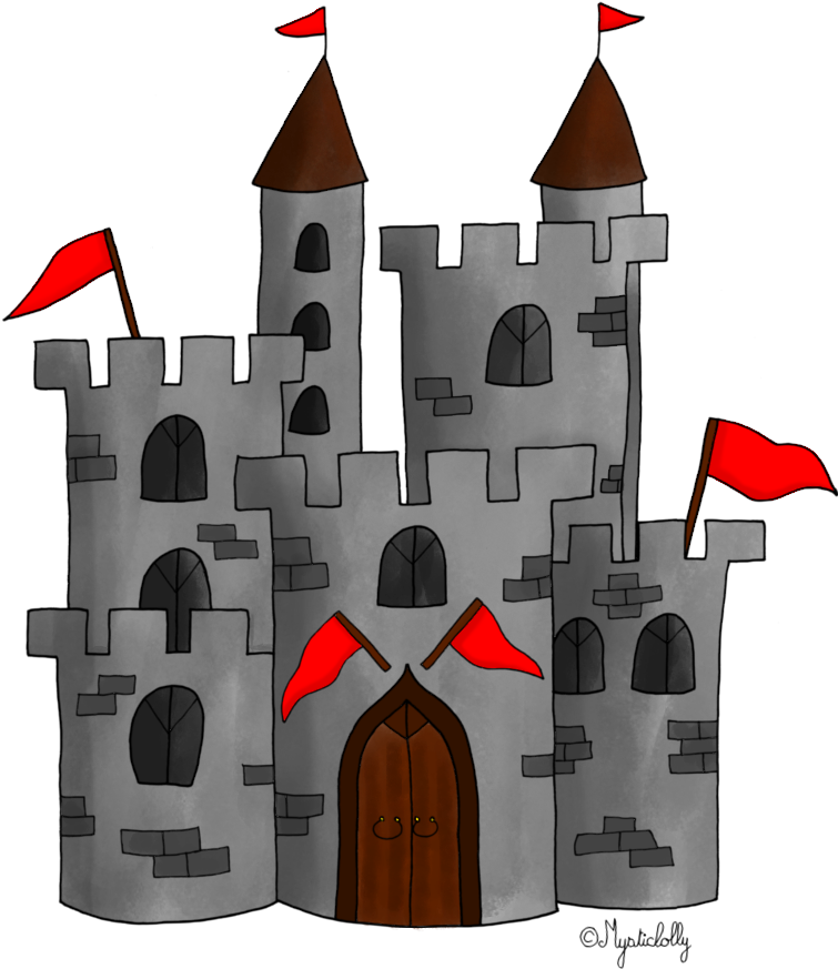 Chateau Fort Png - Chateau Fort Dessin Couleur (800x1000), Png Download