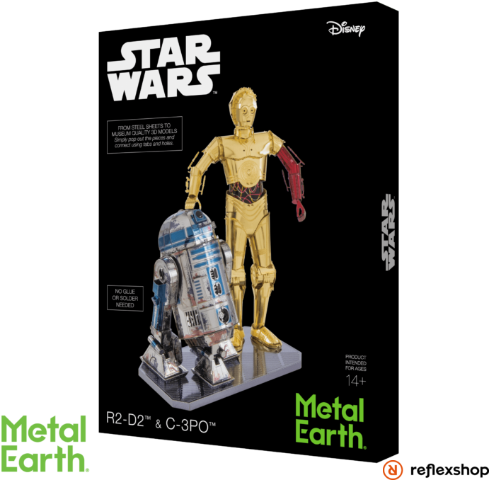 C3po R2d2 Metal Earth (700x700), Png Download