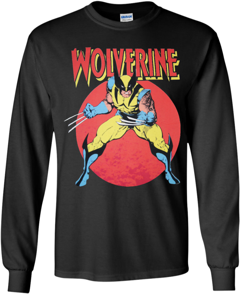 Wolverine Retro Comic Youth Ls T Shirt T Shirts - Only Love My Bed And My Momma Shirt (1024x1024), Png Download