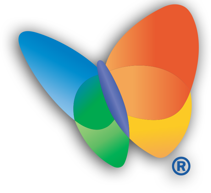 Png - Msn Butterfly (671x615), Png Download