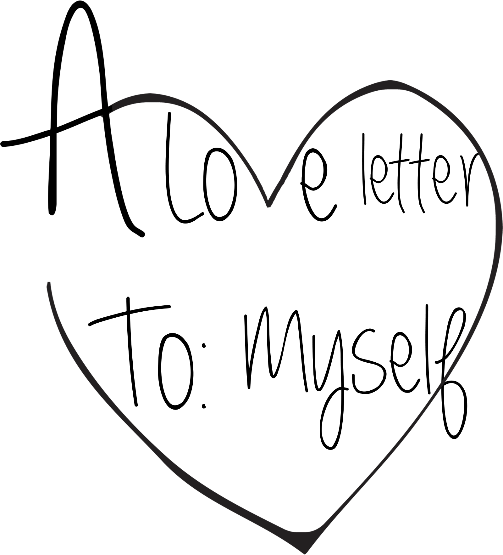 A Love Letter To Myself - Heart (1800x1800), Png Download