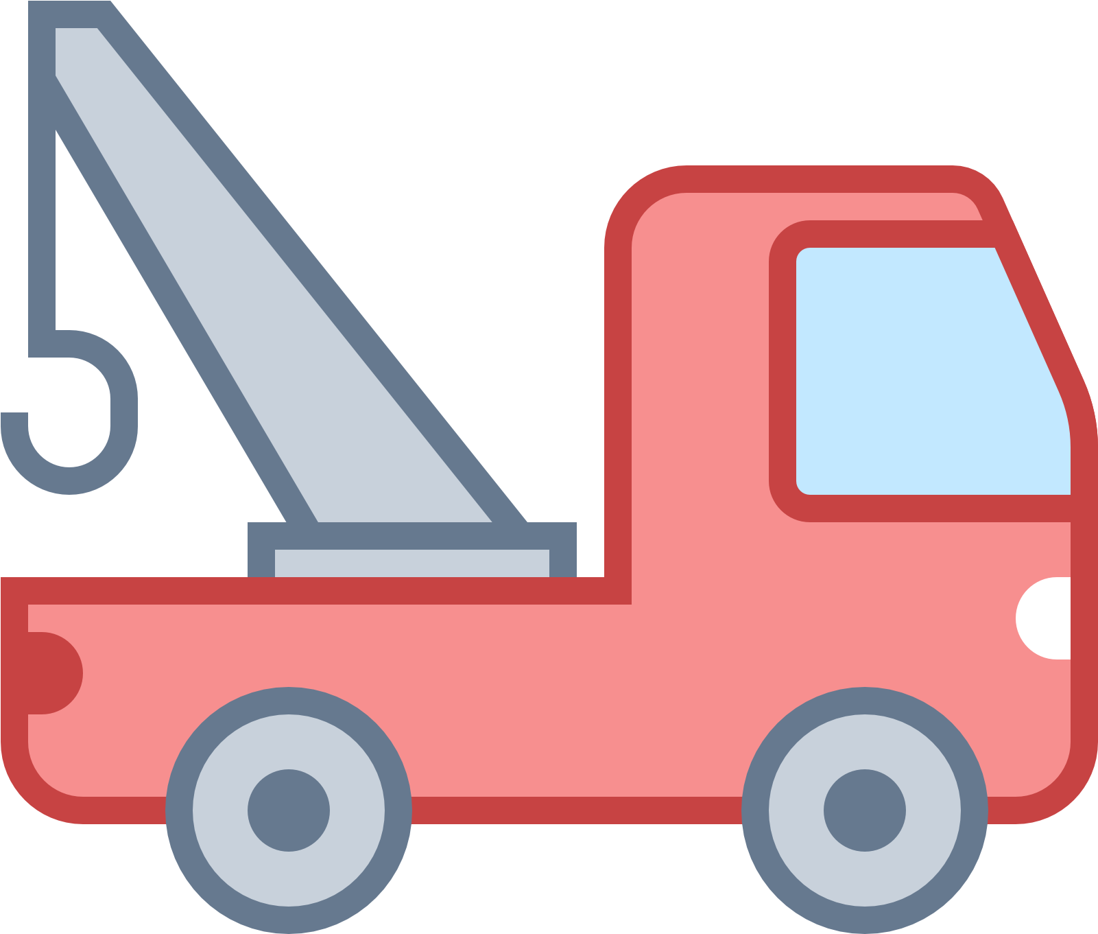 Tow Truck Icon - Red Tow Truck Icon (1600x1600), Png Download